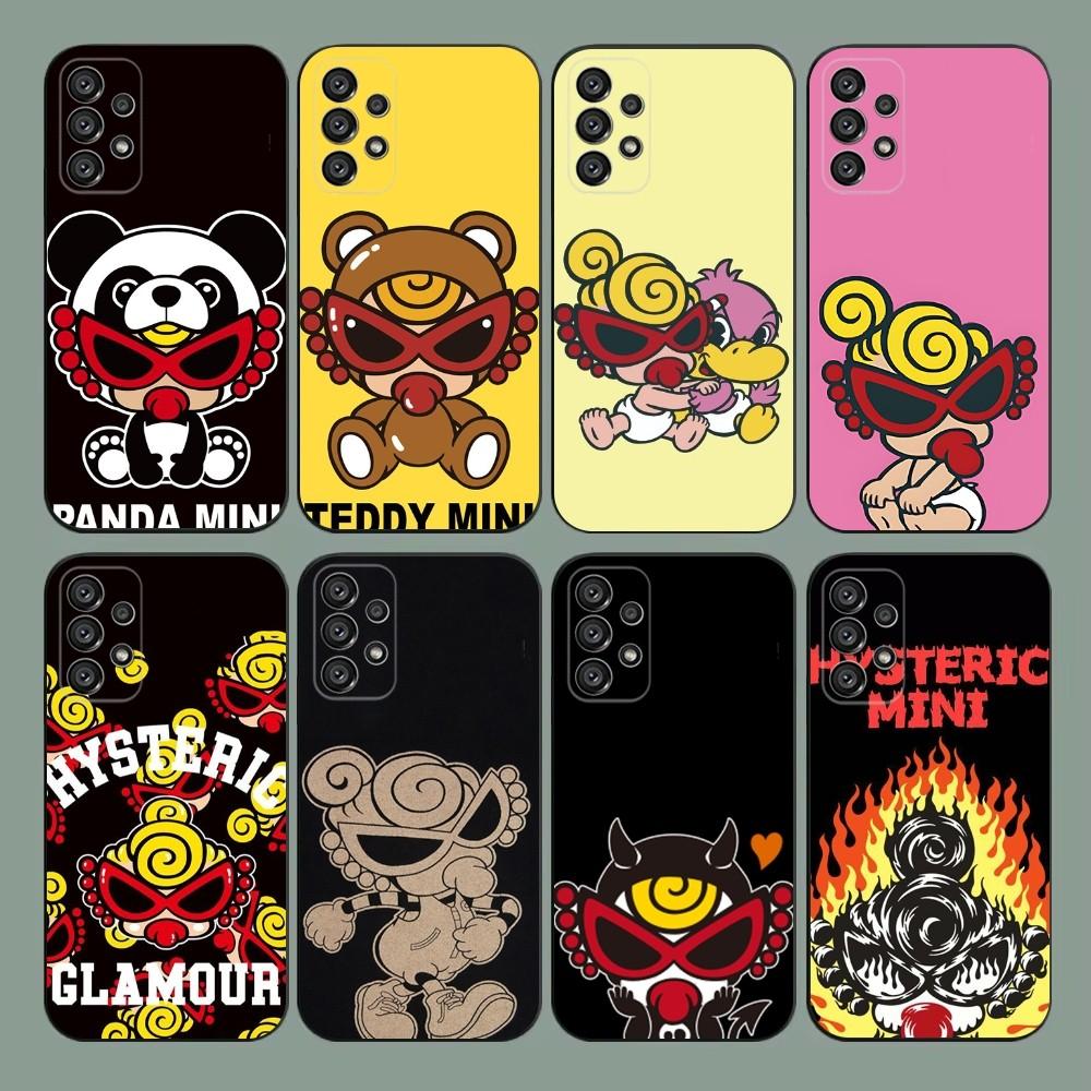 H-Hysteric Fashion M-Mini Phone Case For Samsung Galaxy A20,A21s,A22,A31,A32,A52,A53,A72,73,A80,A91 Soft Black Cover