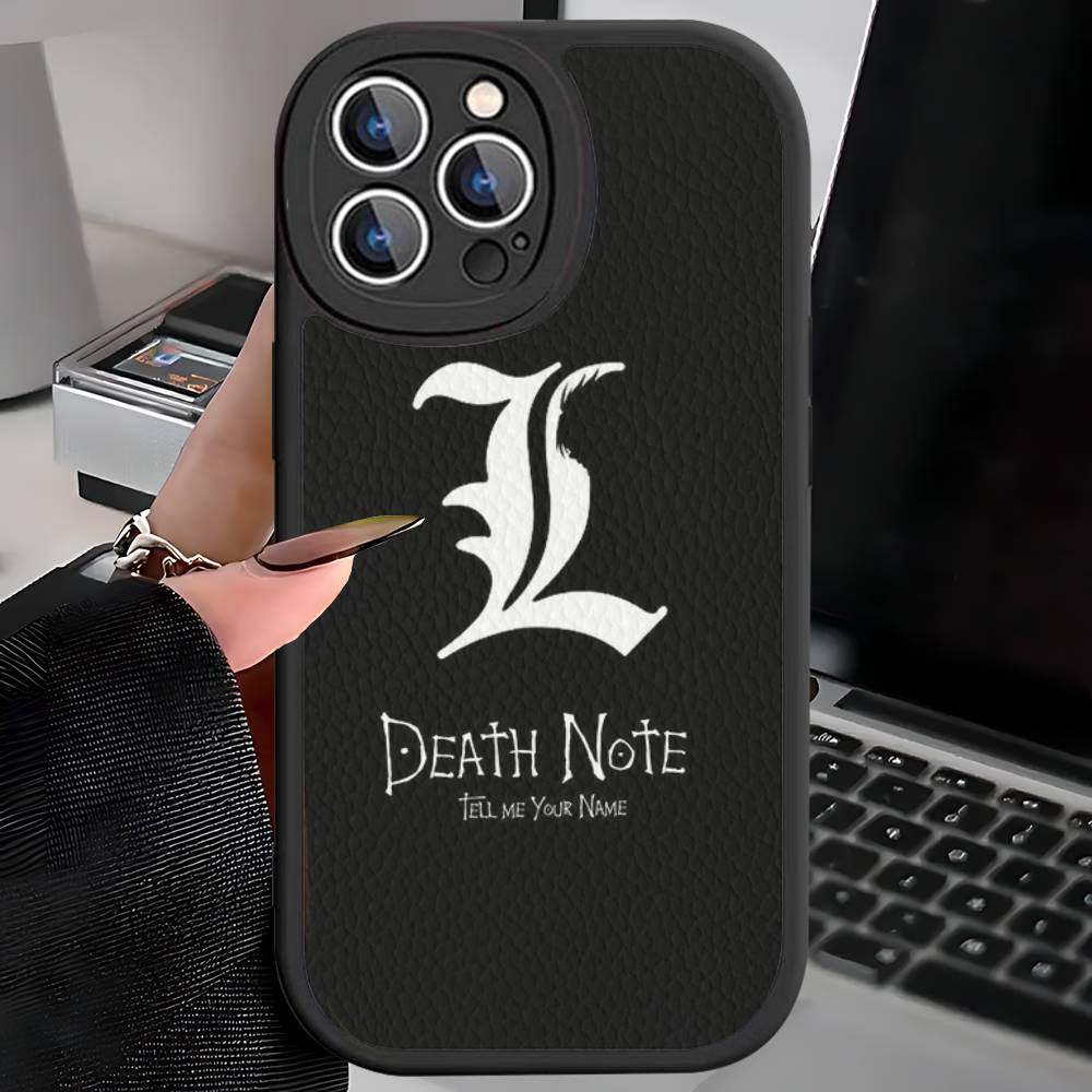 

D-Death Note Leather Phone Case For IPhone 16 15 14 17 Pro Max 11 12 Mini Plus Soft Shell iPhone 14 plus