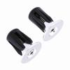 2pcs Colorful Aluminum Bike Bicycle Handlebars Bar Grips End Plugs Caps (Silver)
