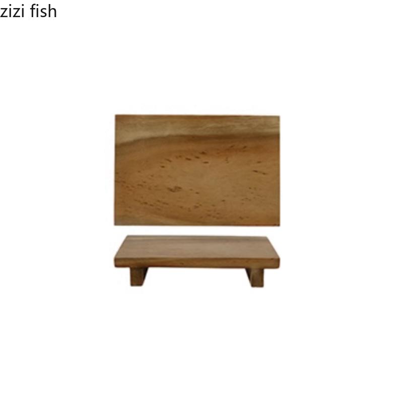 Rectangular Sushi Plate Board Wooden Pallets Salmon Sashimi Plate Cake Stand Dim Sum Dish Dessert Plates Fruit Bowl Snack Tray