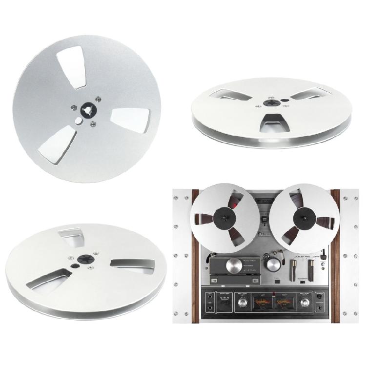 Professional 7" Aluminum Alloy Recording Takeup Reel with 3 Holes for Reel To Reel Tape Recorders