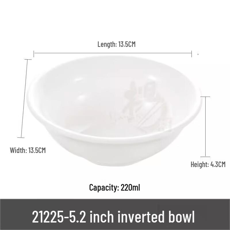 Yangge White Melamine Round Dinner Bowls (2-pack)