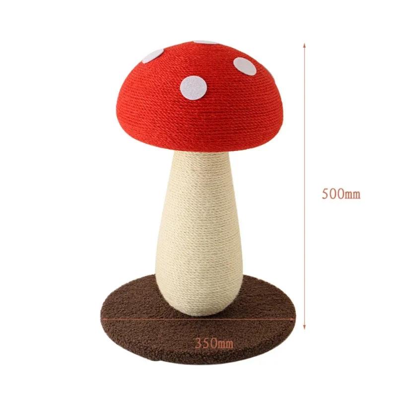 

Mushroom Cat Toys Wear-resistant Cats Scratching Column Toy Cute Red Umbrella Pet Climbing Frame Vertical Grinding Claw Supplies