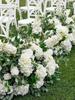 3/6PCS 22.83in White Embroidered Hydrangea Flowers Fake Plastic Stems for Wedding Party Office, Spring Summer Home Decor