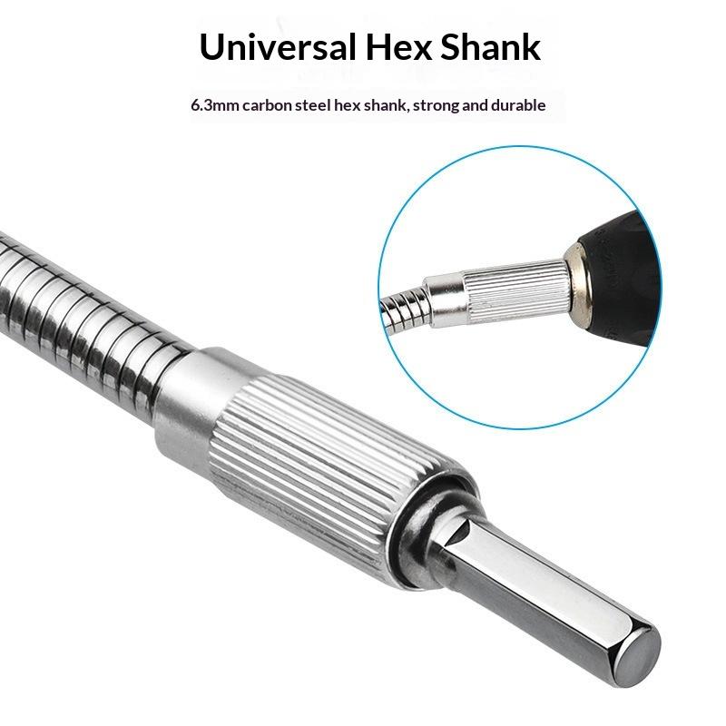 Portable Universal Flexible Shaft Bit Holder 200-300mm Extend Screwdriver Rod for Narrow Space Repair Work