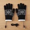 Winter USB Rechargeable Heated Gloves Touchscreen Warm Knitted Gloves with Snowflake Design for Cold Weather Outdoor Sports Dail