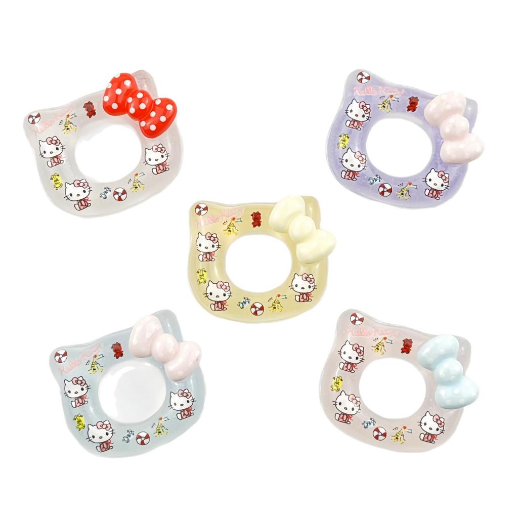 Luminous Cartoon KT Donut Resin Accessories for DIY Phone Cases, Hair Clips, Shoe Buckles, and Stickers