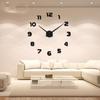 Extra Large 3D EVA Wall Sticker Clock - DIY Personalized Silent Mirror Art Clock