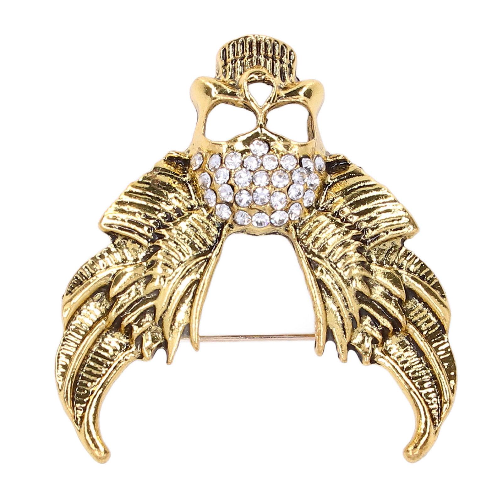 

Брошка-череп зі свердлінням Блискуча модна брошка з індивідуальністю Аксесуари для піджака Пальта