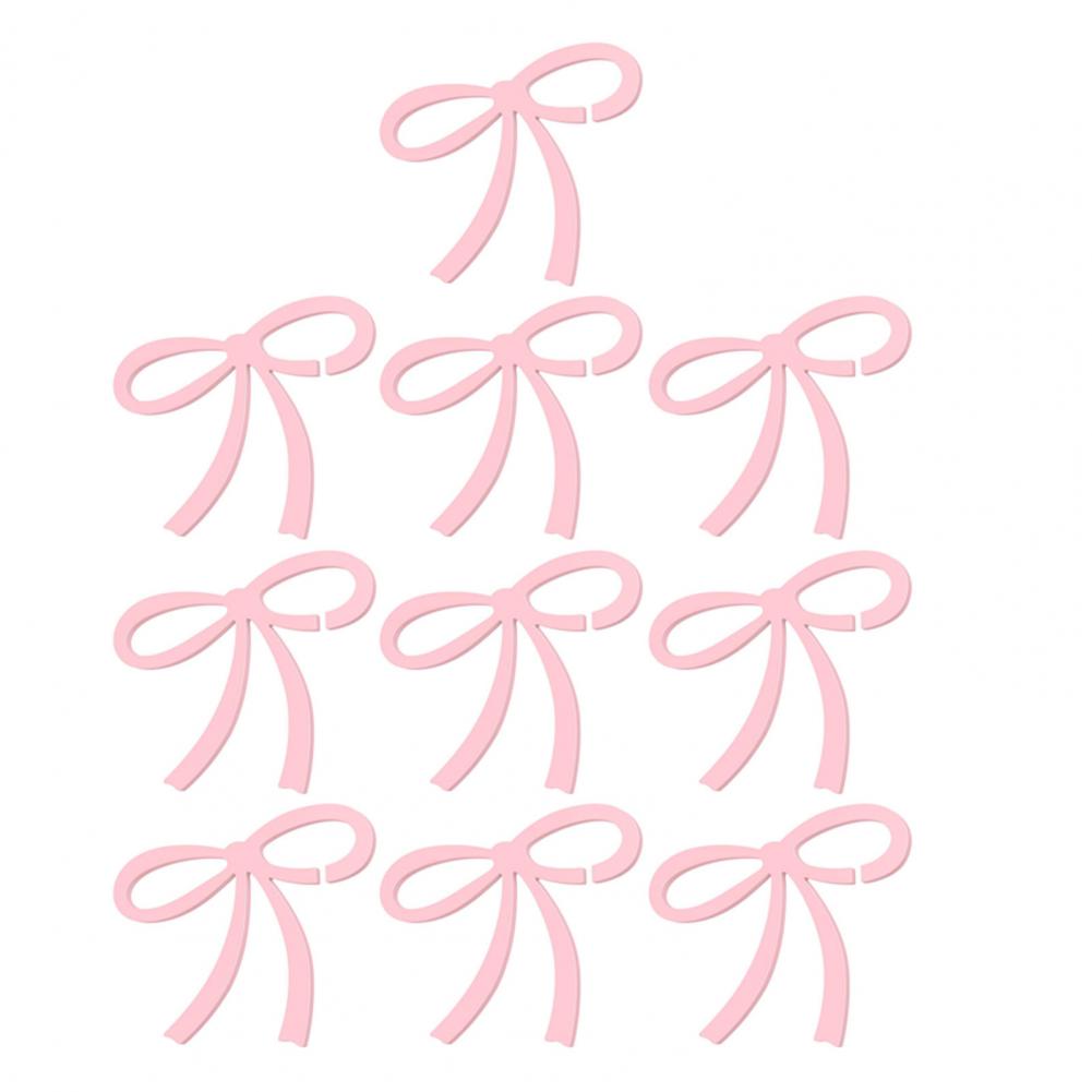 Acrylic Bow Decoration Bow Wine Glass Charms 10pcs Acrylic Bow Drink Tags for Parties Bachelorette Weddings Reusable Wine Glass