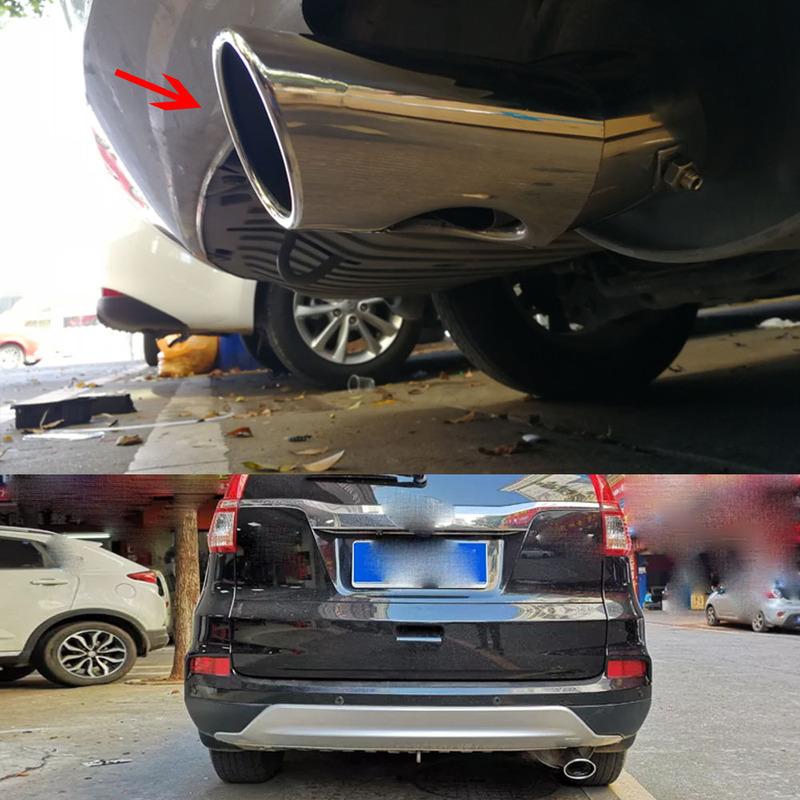 FOR 2017- 2018   HONDA CR-V CRV Auto Car Exhaust Rear Tail Pipe Tip Muffler Trim Stainless Steel Parts Accessories