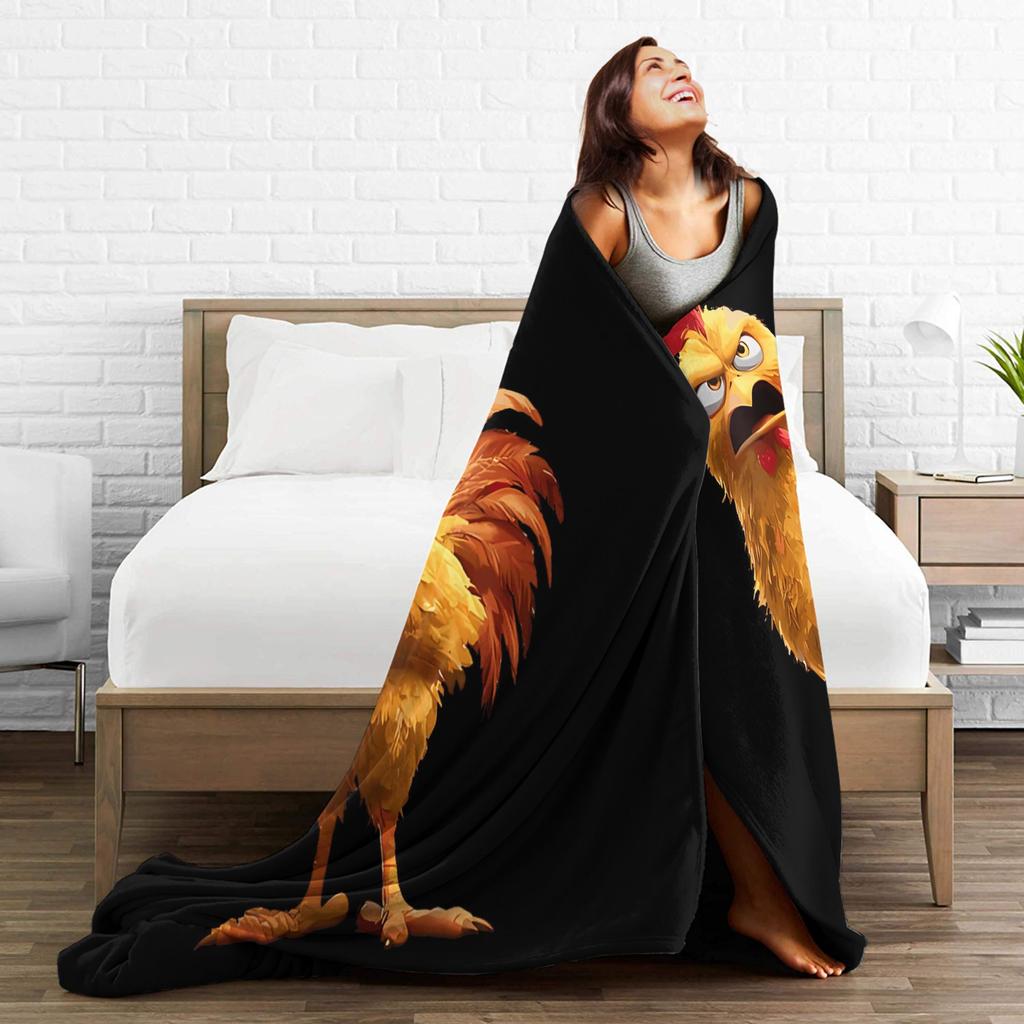 Funny F-Caw-F Chicken FCAWF Chicken Blanket Super Warm Fashion Plush Bedding Throws For Girls Boys Bedroom Bedspread Bed Cover