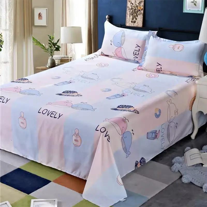 Schlafzimmer Bettlaken Uni Gemütlich Weich Bequem Hautfreundlich Waschbar Hotel Rutschfest Schlicht Bettdecke Zuhause Doppel Einzel Studentenwohnheim