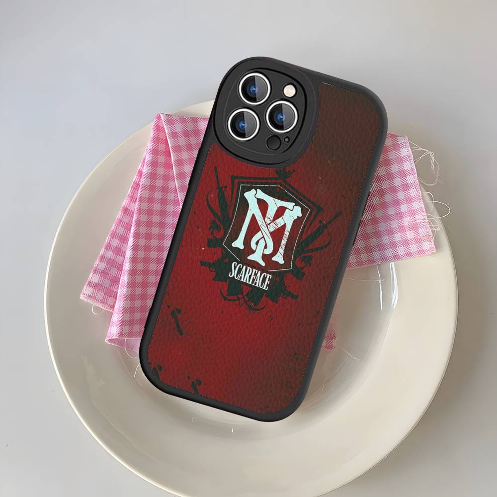 Classic Tonny Montanas Scarface Leather Phone Case For IPhone 16 15 14 Pro Max Plus 13 12 11 Silicone Cover