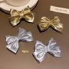 4 gold and silver bow hair clips, fashionable hair accessories suitable for daily use