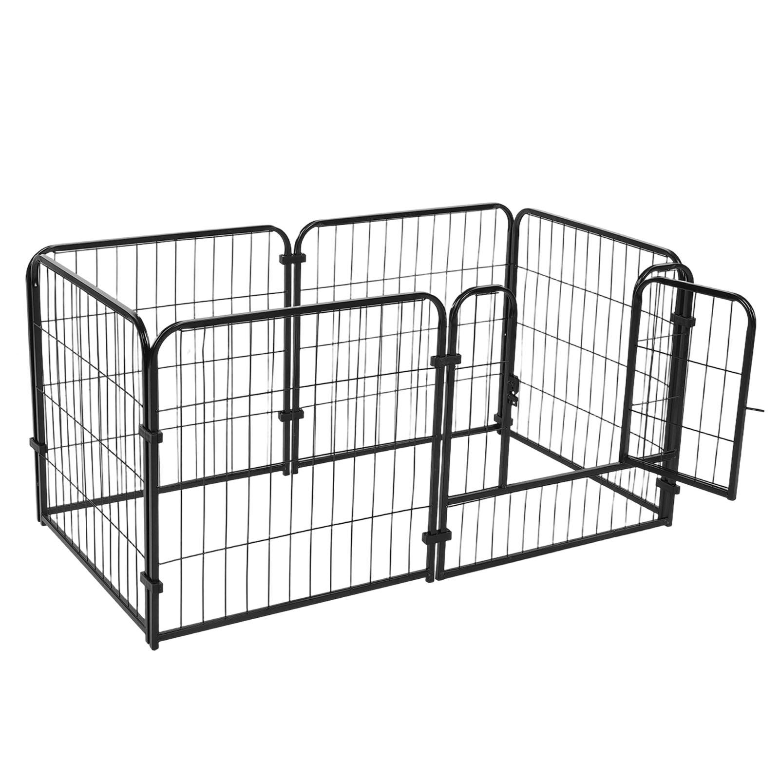 Dog Fence Freely Combinable Multifunctional Secure Locking Mechanism Pet Fence for Training Black 120x60x60cm 120x60x60cm/47.2x23.6x23.6in чёрный