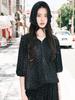 MER MER Pleated Dot Balloon Set-Up (Zip-Up/Pants)_Black