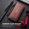 xkhr10 For Mitsubishi Men Business Long Wallet Carbon Fibre Coin Purse Key Holder Bank Card Bag Outlander Lancer Eclipse Mirage Xpander