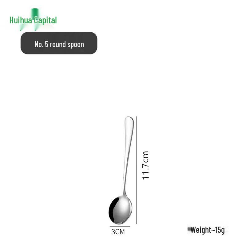 HUIHUADU Stainless Steel Round Spoons Set