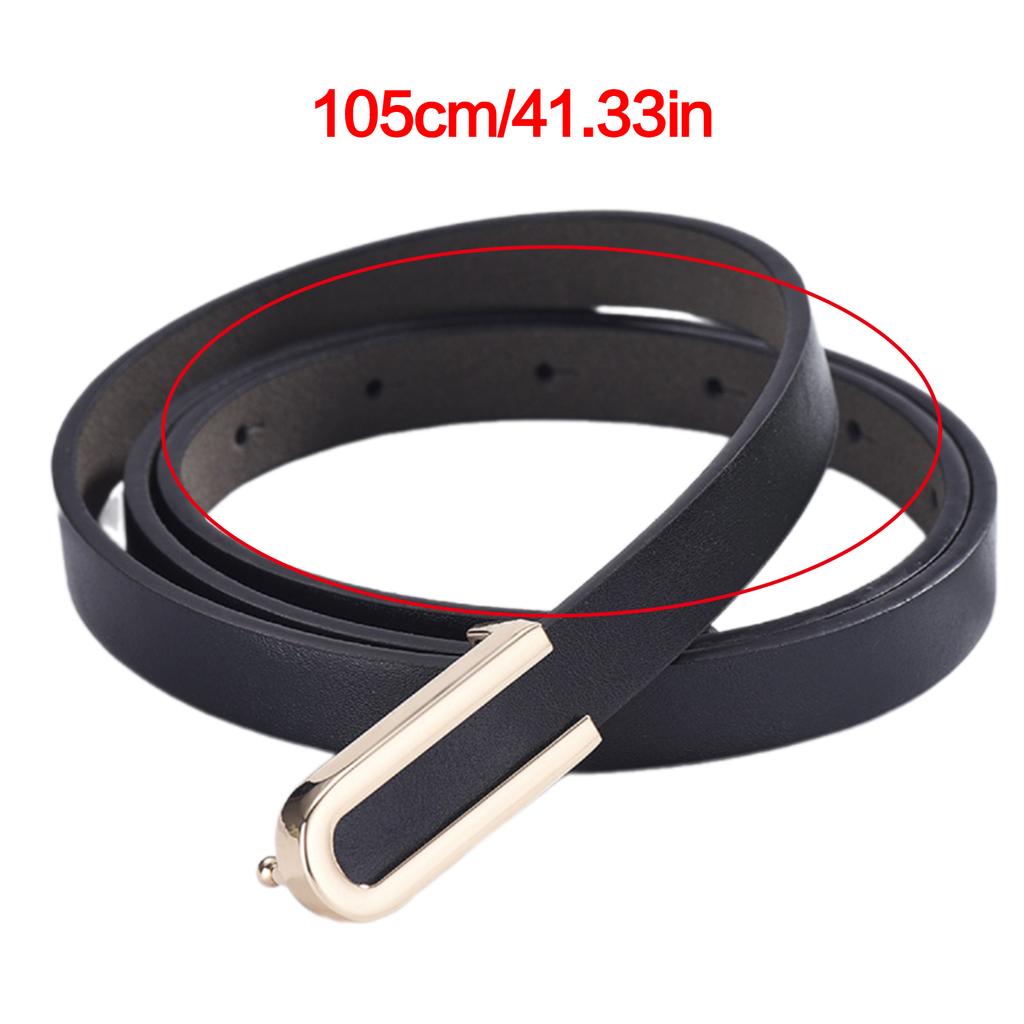 Elegant U Shaped Alloy Buckle Waist Belt Versatile Accessory for Trendy Women's Wardrobe