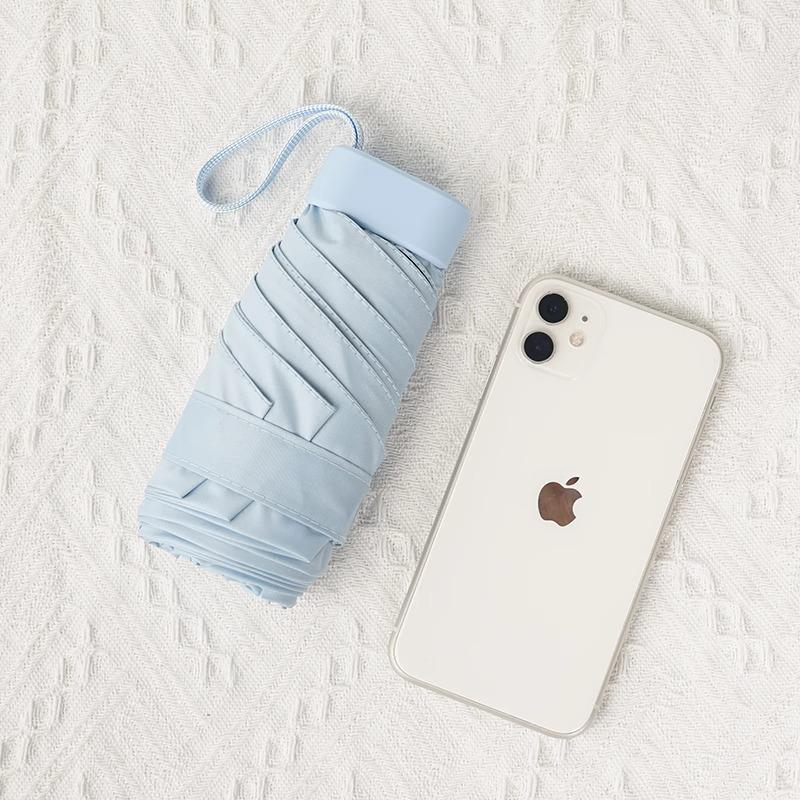 

Компактна чорна УФ-захисна парасолька подвійного призначення: Міні складаний, 60% Rain Fold, для жінок