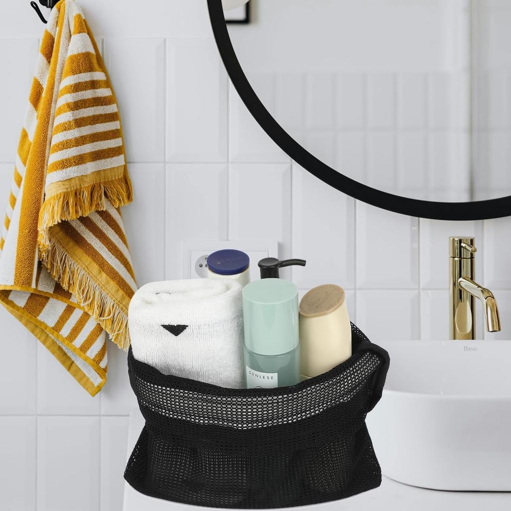 Mesh Shower Caddy Portable Shower Bag for Travel, Gym, Camping – Quick-Dry Hanging Toiletry Organizer with Zipper Pockets for Bathroom