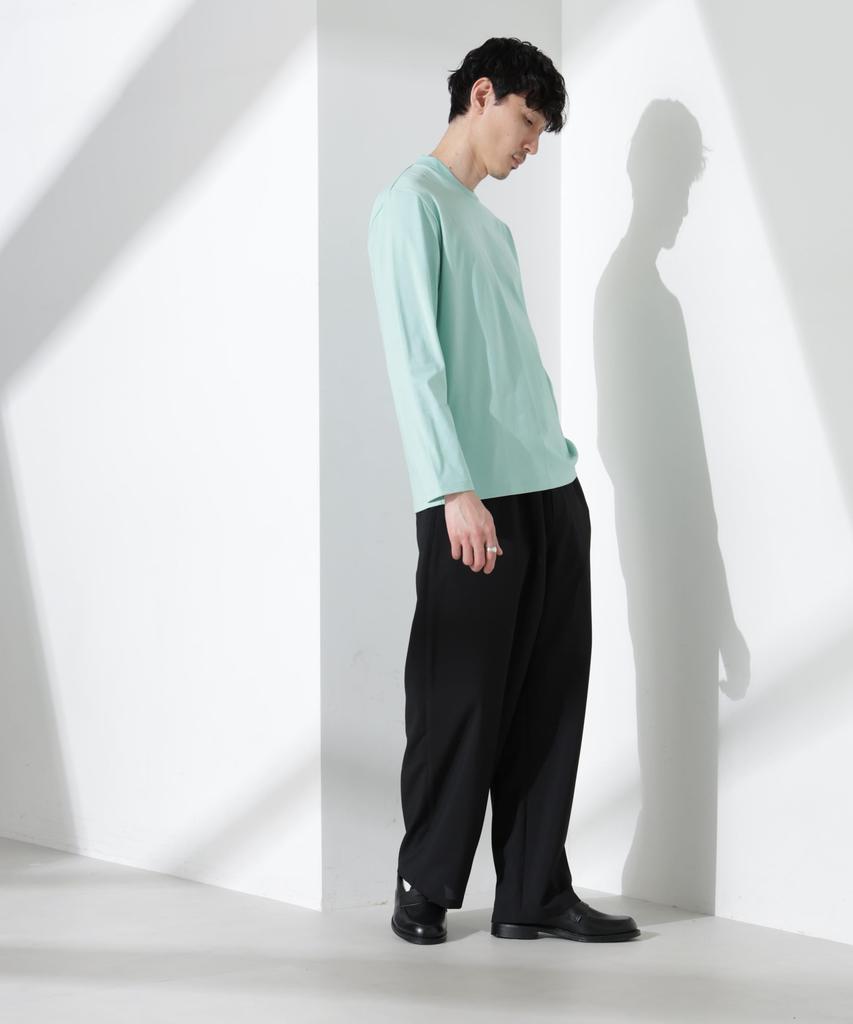 Nano Universe Jacket T (R) Crew Neck Long Sleeve Men's T-Shirt, Size L (130), Green (Product Code: 668-5123217)