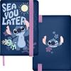 Stitch Stitch Diary for Girls, Navy Blue, A5 Notebook, Elastic Band