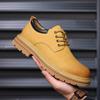 Youth shoes casual soft sole outdoor sports men's business casual British yellow leather men's versatile tooling shoes big head shoes