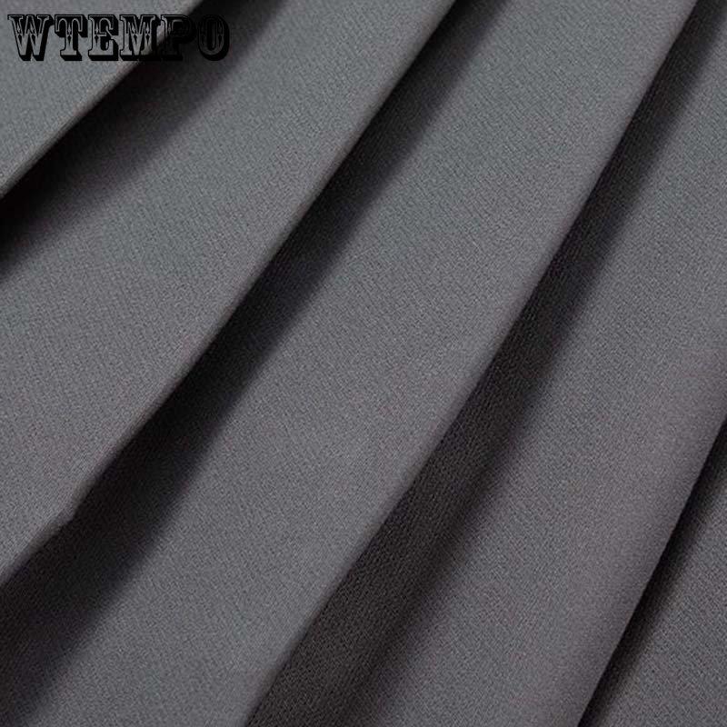 Pleated Skirt A-line High Waist Women Back Zipper Built-in Anti-light Safety Pants Slim Black Grey Hotswet Preppy Style Casual