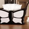 Butterfly Resin Tissue Boxes Cute Magnetic Attraction Luxury Black Napkin Holder Organizer Boxes Dressing Rooms Dining Room Napkin Box Home Decor