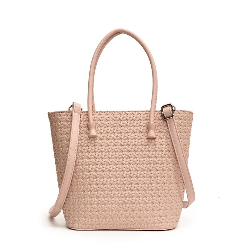 

Large capacity portable vegetable basket tote bag, new women s bag, trendy and fashionable commuter shoulder messenger bag one size fits all рожевий