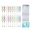 Portable Handmade Keychain Craft Supplies Crafting Bundles with Metal Bead Rods Clear Bags and Thank You Cards