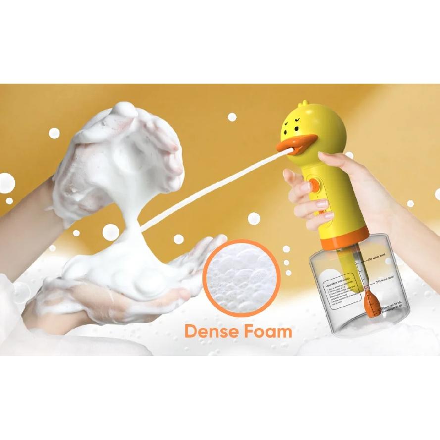 Electric Dog Shampoo Dispenser Dog Shampoo Sprayer Duck Shampoo Foamer for Pet, Foaming Soap Dispenser for Bathtub,