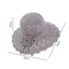 Sun Hat Large with Crocheted Flower Fashionable for Women Ladies Woven Beach Hat for Travel Seaside Holiday Vacation Outdoor