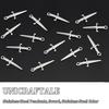 16Pcs 201 Stainless Steel Pendants Sword Stainless Steel Color 27.5x10.5x2.5mm Hole: 2mm 16pcs/box