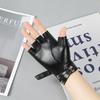Women's Gothic Rivet Half-Finger Gloves - Punk Anime Stage Performance Style