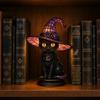 Witch Hat Lamp Stained Witch Hat LED Light Halloween Table Lamp with Warm Glow
