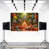 2D Flat Backdrop1pc Animals Party Happy Birthday Backdrop Banner Polyester Wall Decor For Living Room Bedroom Office Outdoor Decor Party