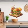 Burger & Coke Themed Removable Wall Stickers – PVC Decals for Bathroom, Kitchen, Living Room, Safe on Tiles & Fridge