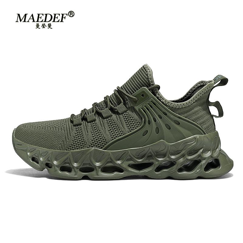 

MAEDEF Running Shoes Outdoor Lightweight Non Slip Sneakers Breathable Mesh Sports Shoes Mens Casual Walking Running Shoes 39 білий