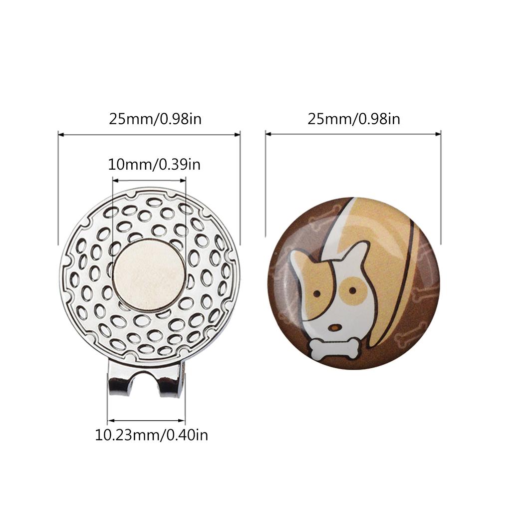 Golf Ball Markers for Men Women, Removable Attaches Easily To Golf Hat, Golf Ball Marker with Standard Magnetic Hat Clip