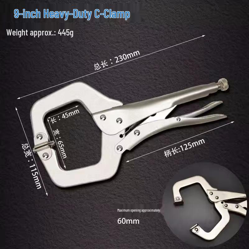 Alicates Universales Multifunción: Apertura Grande, Cabeza Plana, Fijación Rápida para Carpintería y Alineación de Tuberías