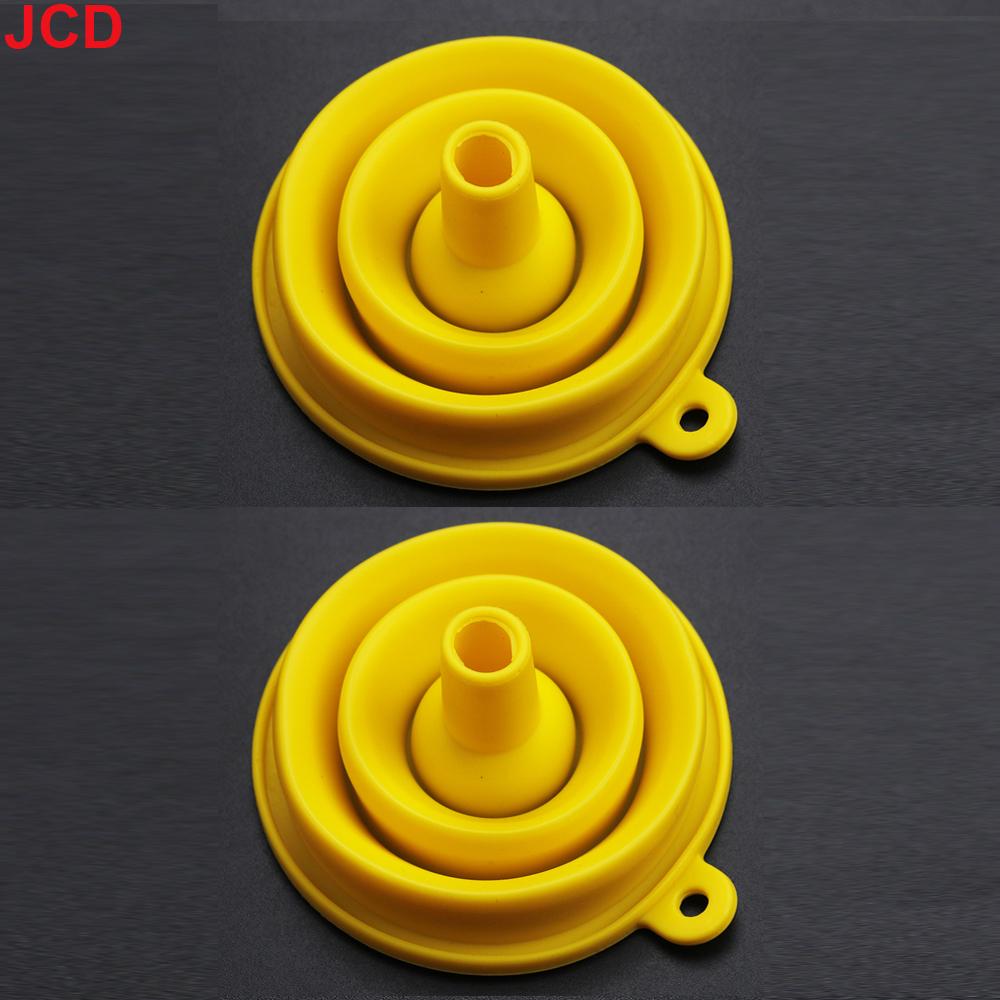 JCD 1pcs Silicone Collapsible Foldable Funnel Household Kitchen Cooking Tools Portable Wine Mini Portable Oil Pot Funnel