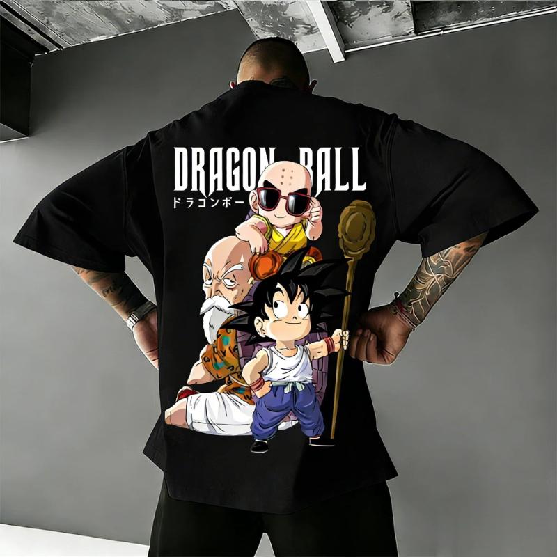 Dragon Ball Goku Anime Graphic Print TShirt Men Women Oversized Vintage Cotton Short Sleeve Casual Streetwear 2026 Summer Tops