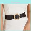 Fashion Belt For Women With Round Buckle And Elastic Waist Closure For Dresses And Coats