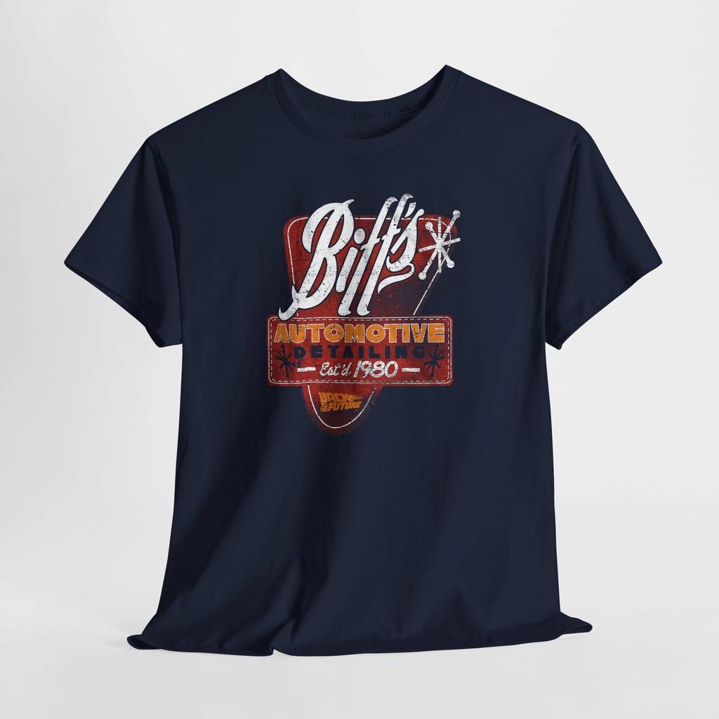 Back to the Future Biff’s Auto Shop Retro 80s Movie T-Shirt Vintage Style