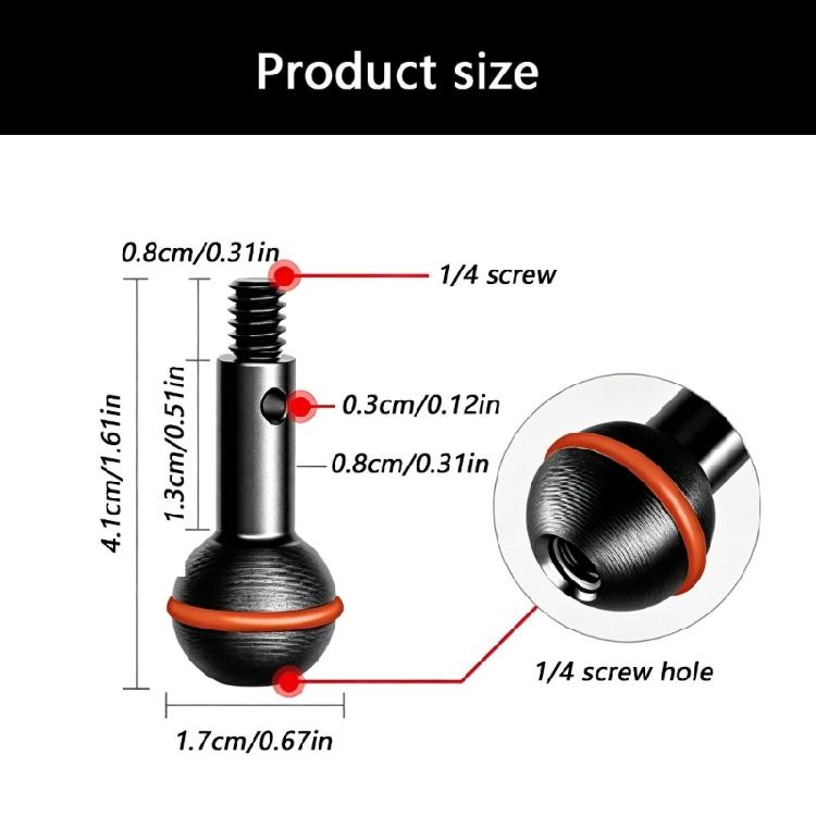 Multifunctional 17Mm Ball Mount Head Adapters For Smooth Tilting And Panning Movements In Photo Video Applications