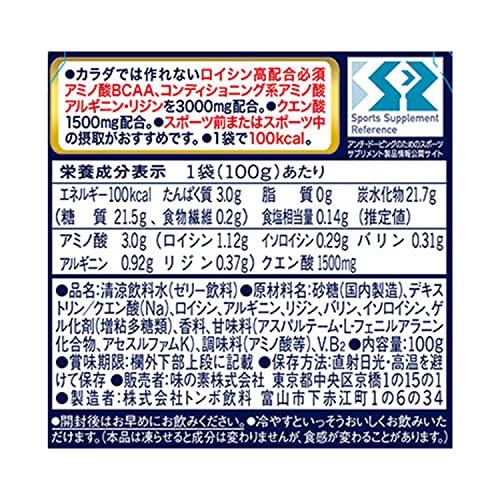Amino Vital Ajinomoto Jelly Drink SUPERSPORTS Apple Flavor 100g x 6 Amino Acids 3000mg Citric Acid 1200mg BCAA Nutritional Supplement