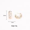 Elegant Gold-Plated C-Shaped Stud Earrings – Stylish & Sparkling for Everyday Wear, Crafted for Unique Personalities